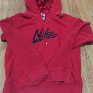 Red Nike hoodie